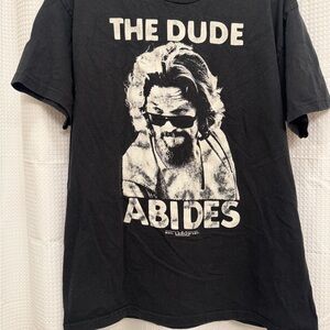 The Big Lebowski!! The Dude Abides Black T-Shirt